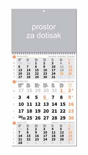 KALENDARI-2022 TRODJELNI POSLOVNI NARANČASTI